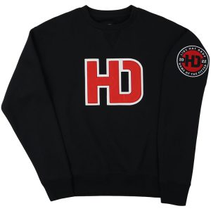 LidsHD Unisex Premium Fleece Crew Sweatshirt - Black/Red