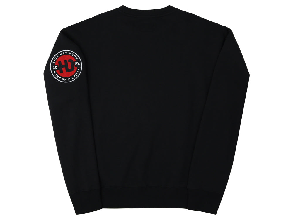 LidsHD Unisex Premium Fleece Crew Sweatshirt - Black/Red - Image 2
