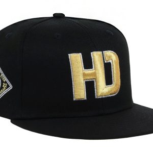 Lids Hat Drop Branded HD Fitted Cap - Black/Black/Gold