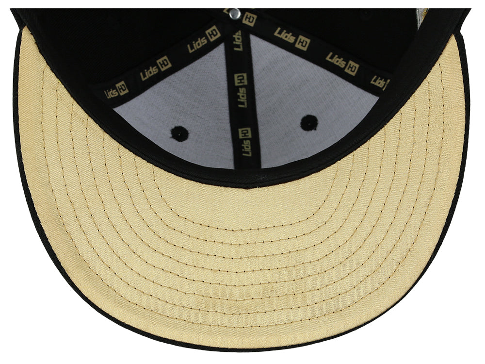 Lids Hat Drop Branded HD Fitted Cap - Black/Black/Gold - Image 2