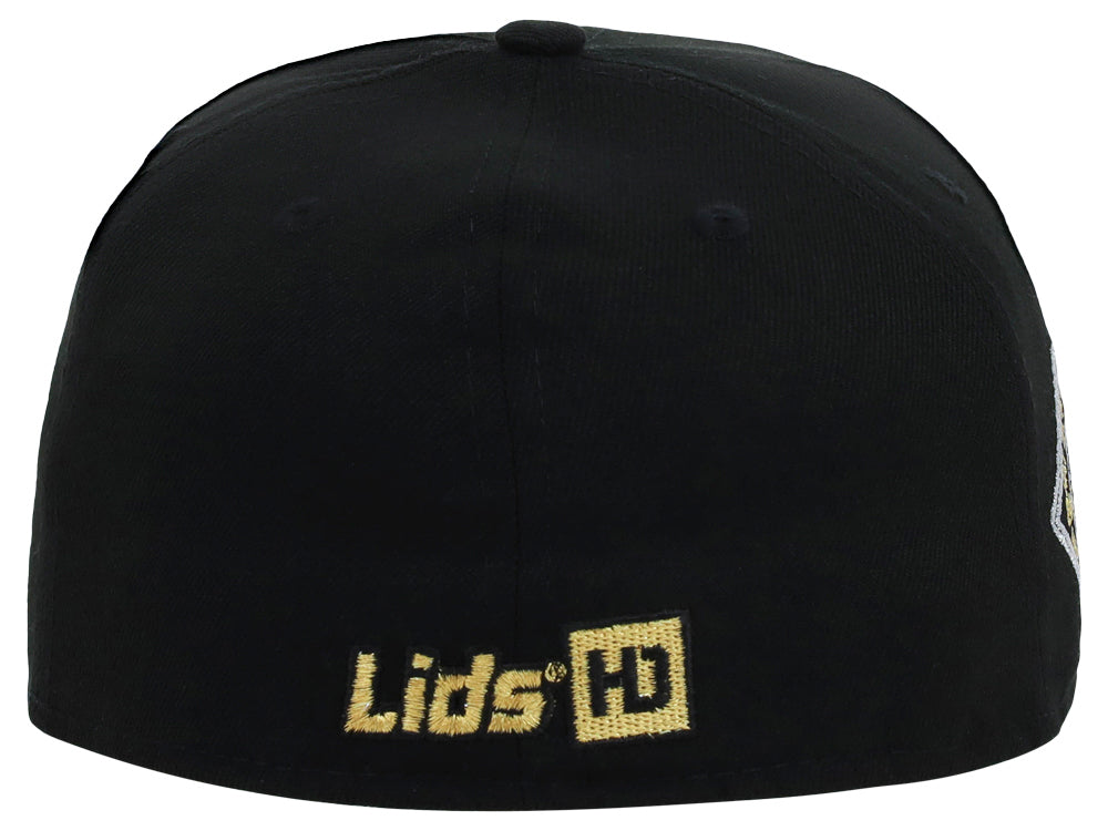 Lids Hat Drop Branded HD Fitted Cap - Black/Black/Gold - Image 7
