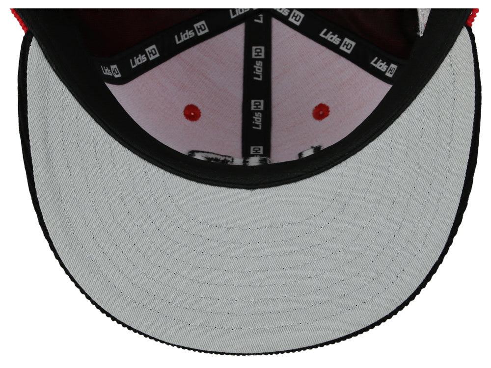 Lids Hat Drop Branded HD Fitted Cap - Red/Black/Grey - Image 2