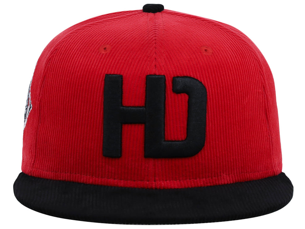 Lids Hat Drop Branded HD Fitted Cap - Red/Black/Grey - Image 5