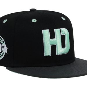 Lids Hat Drop Branded HD Fitted Cap - Black/Graphite/Light Green