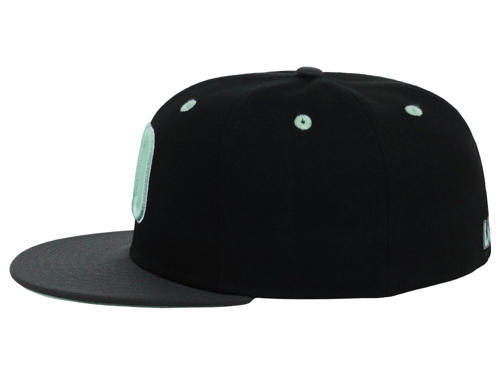 Lids Hat Drop Branded HD Fitted Cap - Black/Graphite/Light Green - Image 6