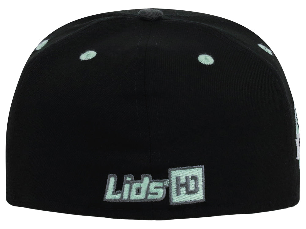 Lids Hat Drop Branded HD Fitted Cap - Black/Graphite/Light Green - Image 7