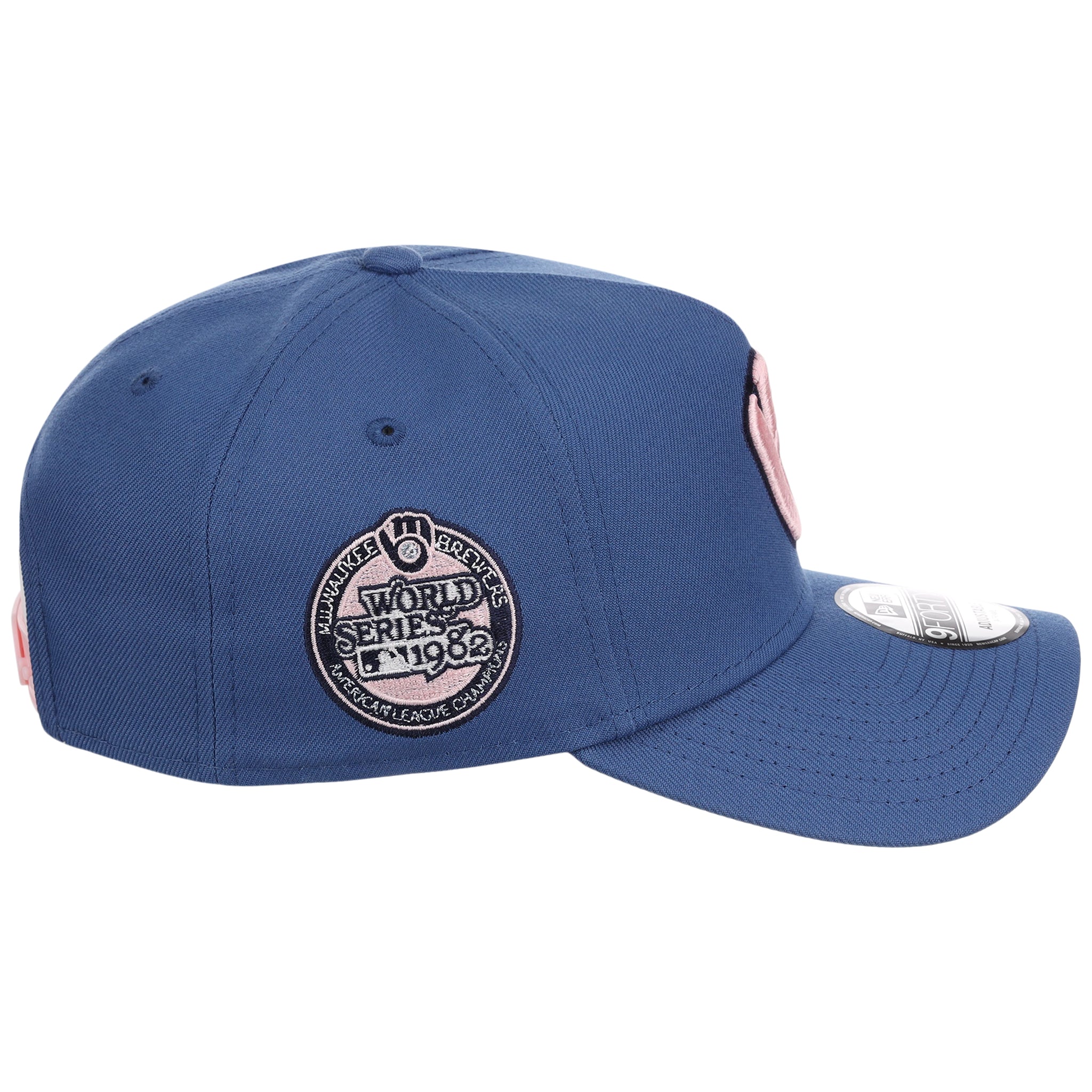 Milwaukee Brewers MLB Pink Indigo New Era 9FORTY - Image 3