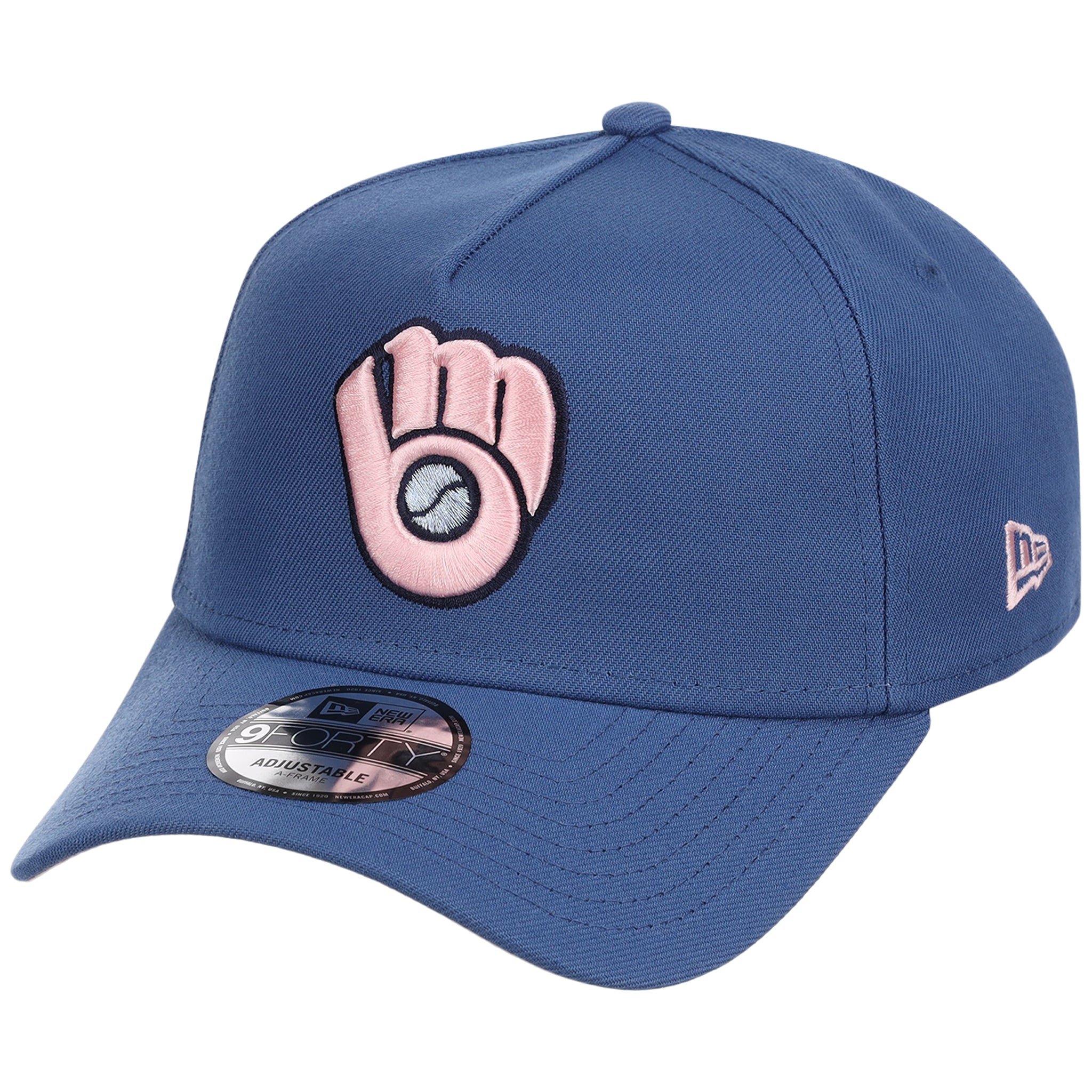 Milwaukee Brewers MLB Pink Indigo New Era 9FORTY - Image 4