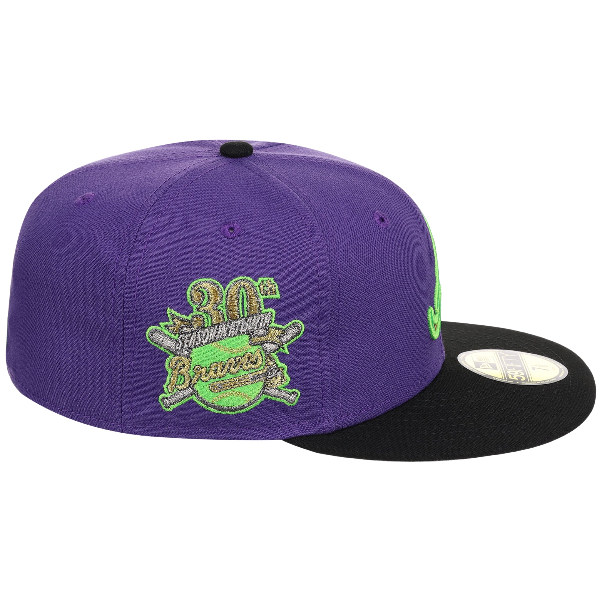Atlanta Braves High Frequency Funk New Era 59FIFTY Purple/Black - Image 3