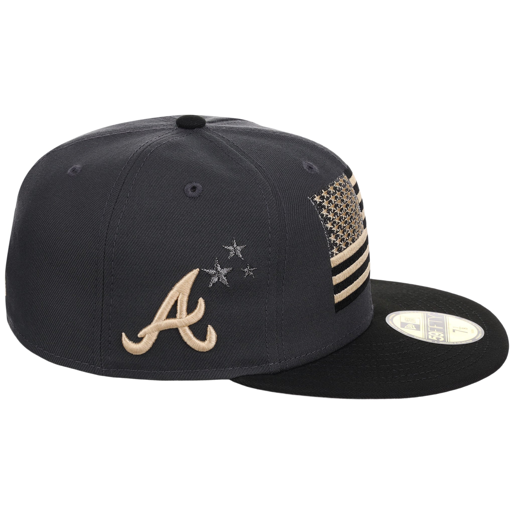 Atlanta Braves High Frequency Funk New Era 59FIFTY Graphite/Black - Image 3