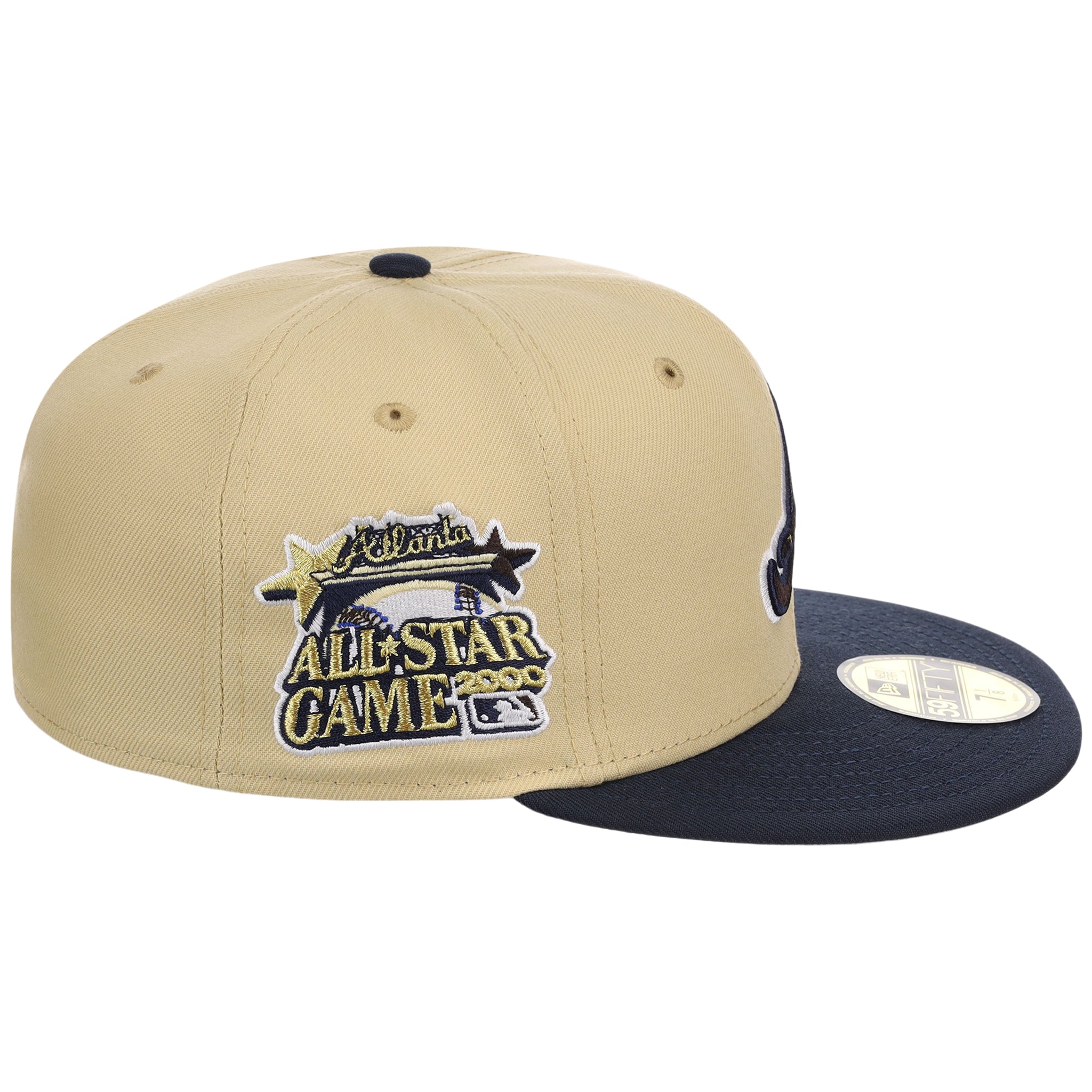 Atlanta Braves High Frequency Funk New Era 59FIFTY Vegas Gold/Navy - Image 3