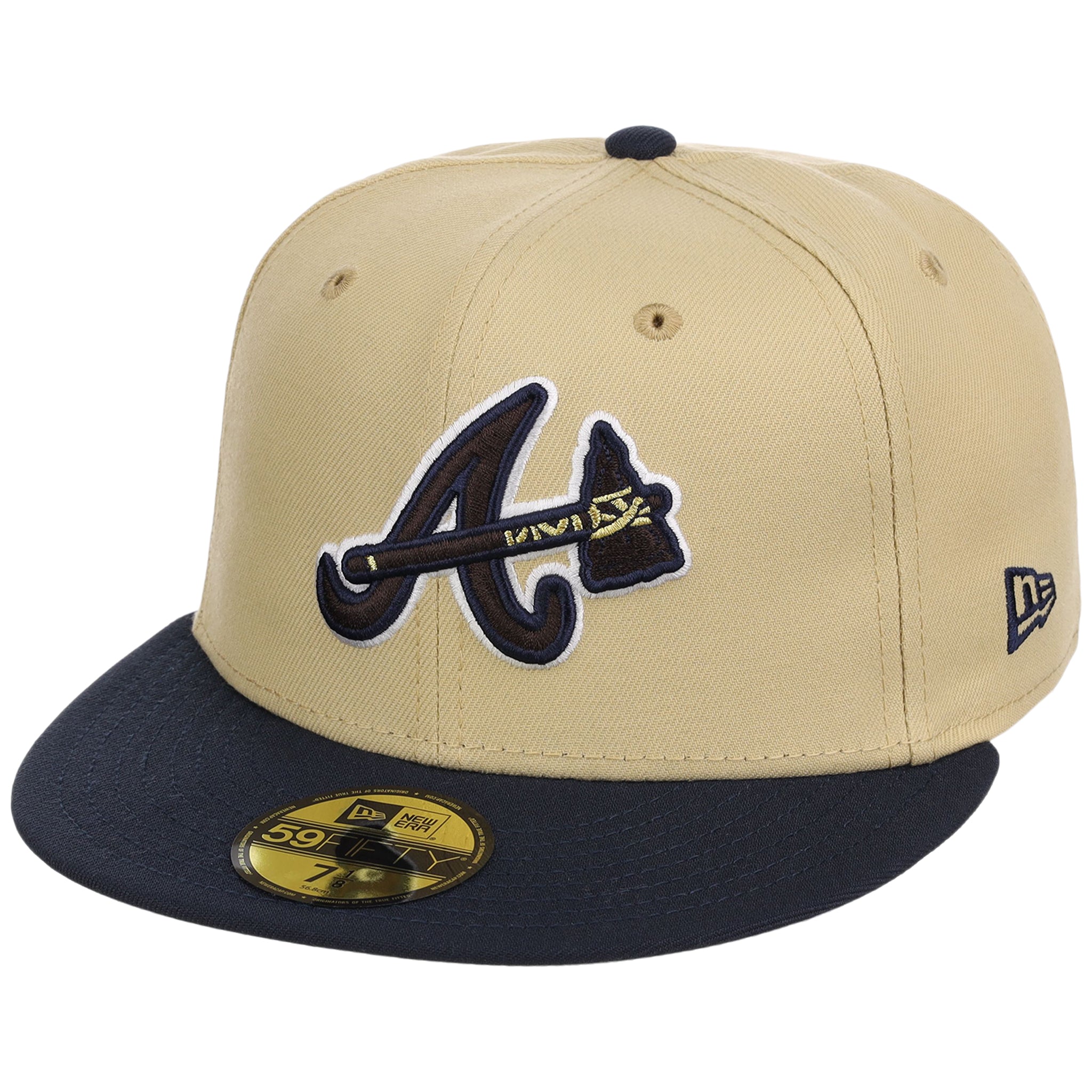 Atlanta Braves High Frequency Funk New Era 59FIFTY Vegas Gold/Navy - Image 4