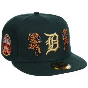 Detroit Tigers Detroit Crown the City 'Double Tiger' - Dark Green 59FIFTY