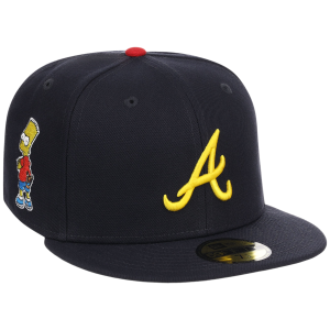 Atlanta Braves MLB Simpsons Localized New Era 59FIFTY - Peaches - Navy/Navy