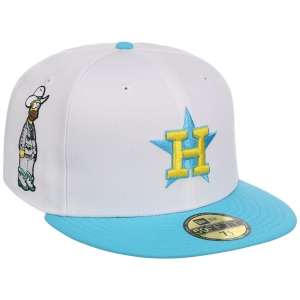 Houston Astros MLB Simpsons Localized New Era 59FIFTY - Cowboy - White/Light Blue