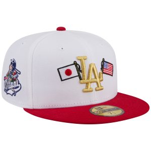 Los Angeles Dodgers Los Angeles Crown the City - Expansion Pack 2.0 - JAPAN USA Flags - White/Red